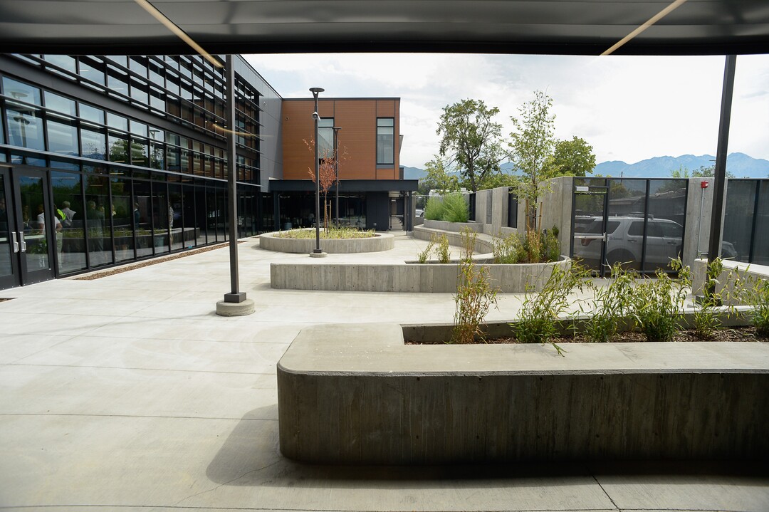 (Francisco Kjolseth  |  The Salt Lake Tribune)  Shelter the Homeless and Catholic Community Services of Utah (CCS) holds a public open house at the Gail Miller Resource Center on Friday, Sept. 6, 2019, with self-guided tours for the public to see the brand new building and learn about the services that will be provided there for both men and women.