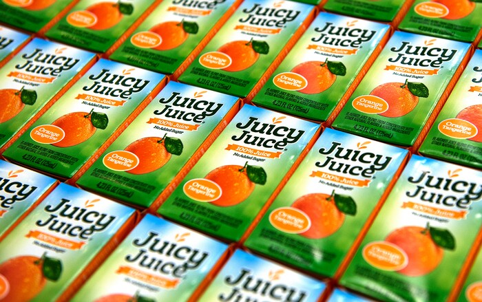 Scott Sommerdorf | The Salt Lake TribuneThe juice served at Backman Elementary SchoolÕs Breakfast in the Classroom program, Wednesday, March 21, 2018.