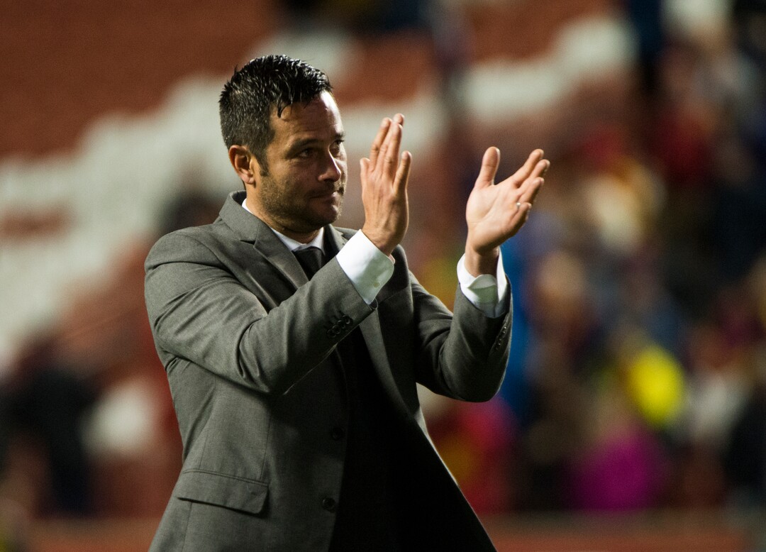 Rick Egan  |  The Salt Lake Tribune)        Real Salt Lake head coach Jeff Cassar, claps for the crowd, after after Real Salt Lake defeated Vancouver Whitecaps 2-0, in MLS action at Rio Tinto Stadium, Saturday, April 7, 2018.