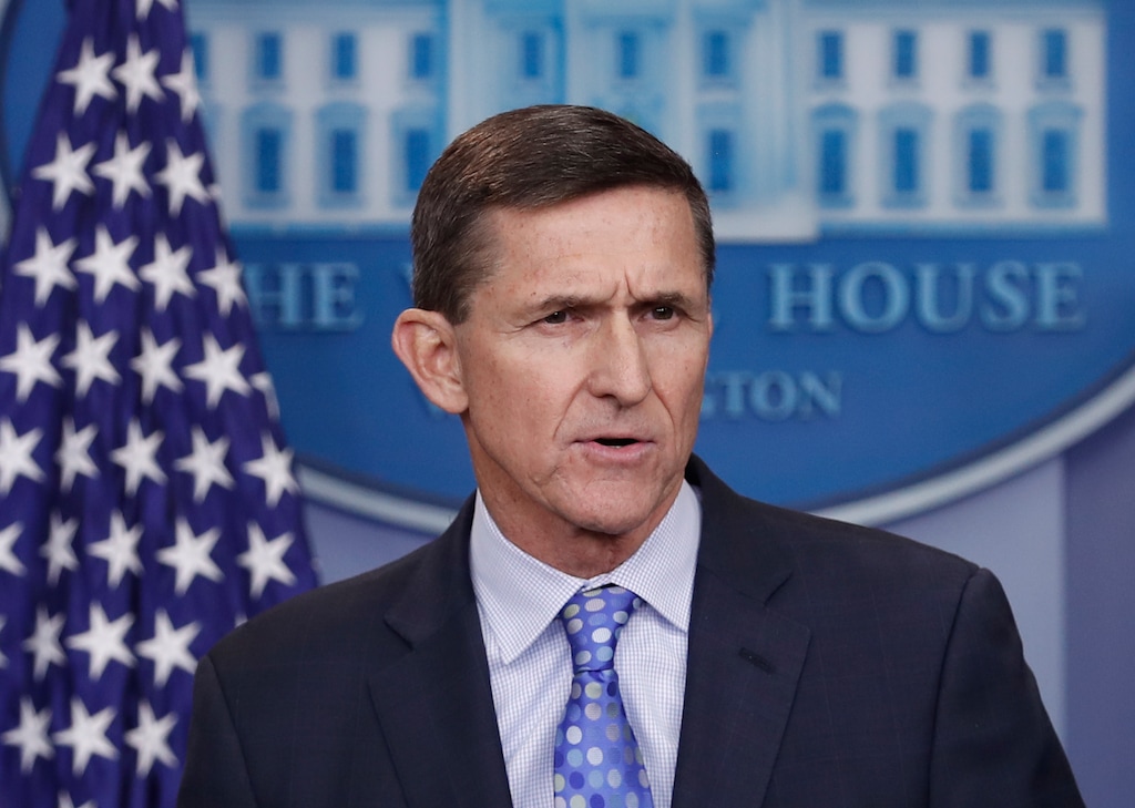 (Carolyn Kaster  |  AP file photo) In this Feb. 1, 2017, file photo, then - National Security Adviser Michael Flynn speaks during the daily news briefing at the White House, in Washington. Flynn is relaxed and hopeful even as the possibility of prison looms when he's sentenced in the Russia probe Tuesday, Dec. 18, 2018. The retired three-star general pleaded guilty last year to lying to the FBI about conversations he had with the then-Russian ambassador to the U.S. during President Donald Trump's White House transition.
