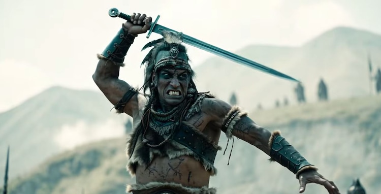 (YouTube screengrab) Using the format and style of "The Chosen" as his guide, Harding is working on an A.I. series about the Book of Mormon characters known as the stripling warriors.