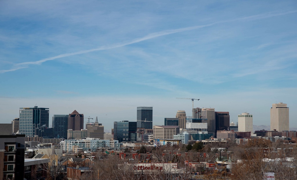 (Francisco Kjolseth  |  The Salt Lake Tribune) Salt Lake City, shown in May 2021, and the rest of Utah will continue to grow rapidly.