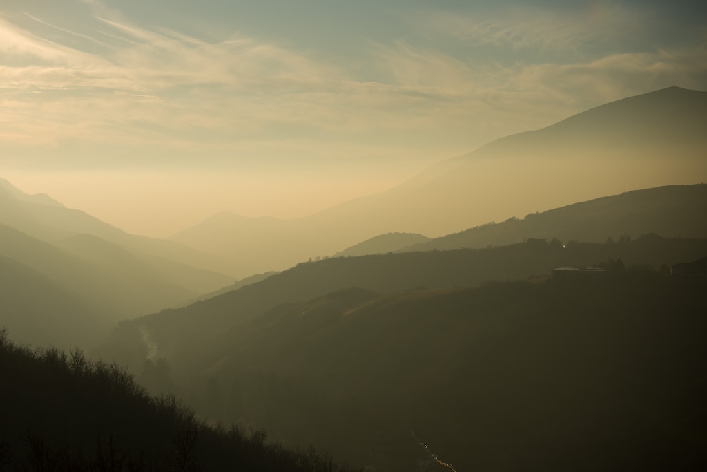 (Trent Nelson | The Salt Lake Tribune) Haze covers Emigration Canyon on Wednesday, Nov. 29, 2023.