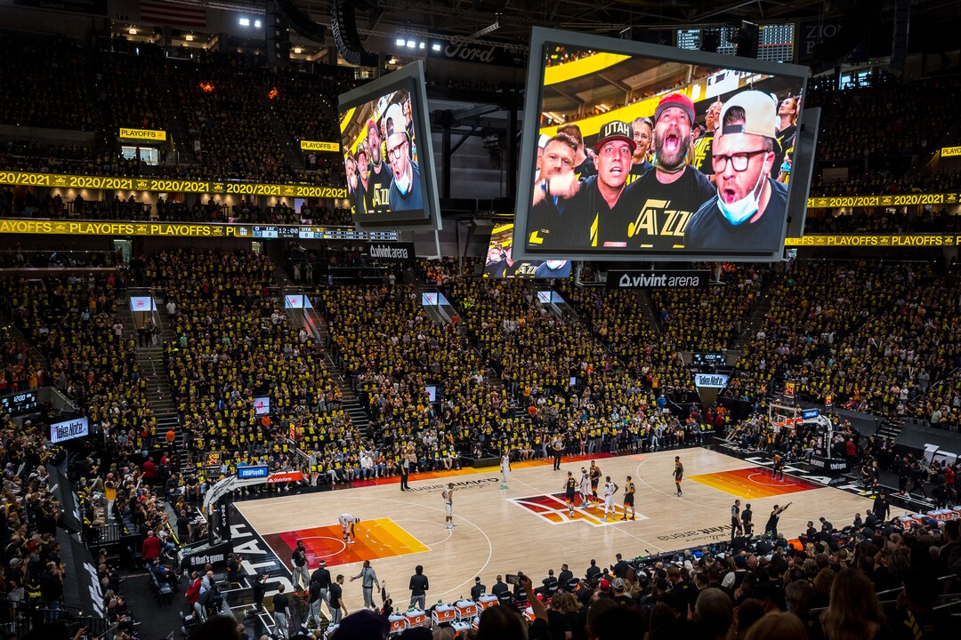 (Trent Nelson  |  The Salt Lake Tribune) as the Utah Jazz host the Los Angeles Clippers in a Game 5 matchup, NBA basketball in Salt Lake City on Wednesday, June 16, 2021.