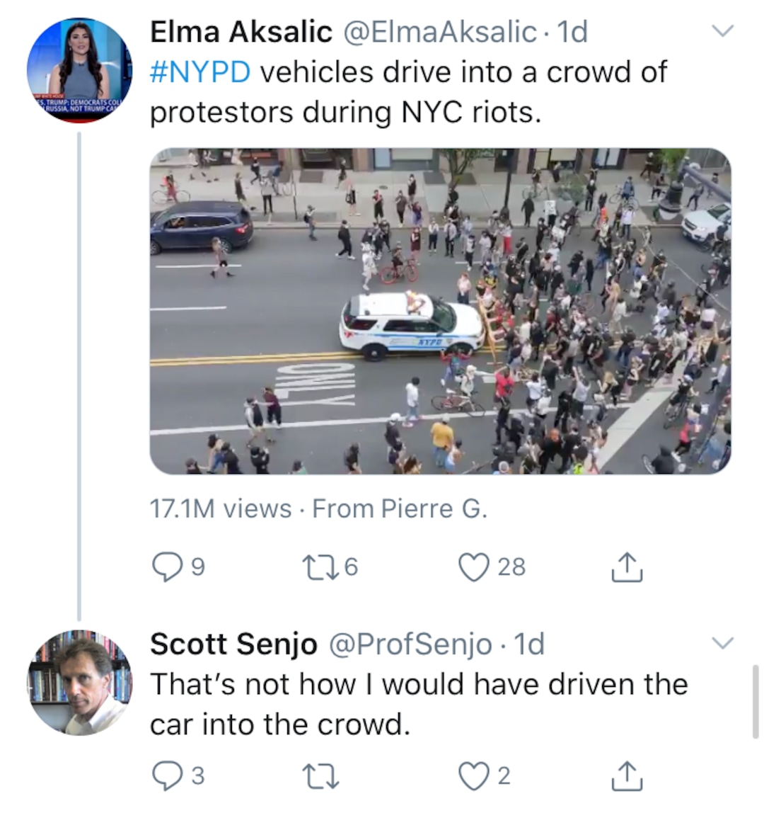 (Screenshot) A tweet from the account @ProjSenjo, linked to a Weber State professor.