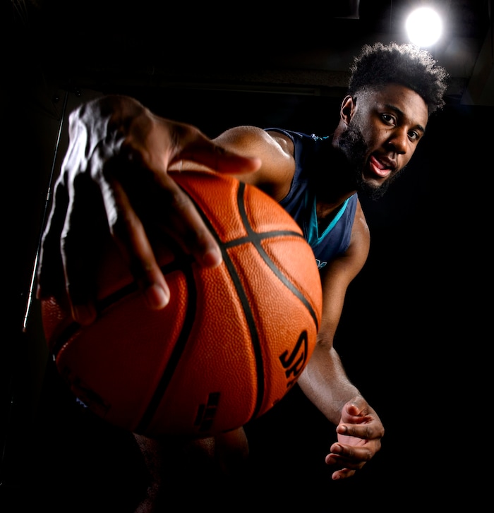 (Steve Griffin  |  The Salt Lake Tribune)  Prep basketball Jason Ricketts, Juan Diego, in the Salt Lake Tribune studio in Salt Lake City Tuesday April 10, 2018.