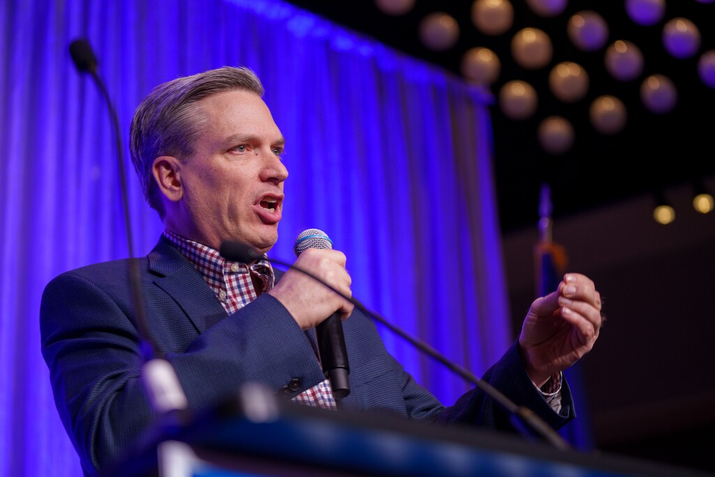 (Trent Nelson  |  The Salt Lake Tribune) Utah Treasurer Marlo Oaks at the Utah Republican Party election night party at the Hyatt Regency in Salt Lake City on Tuesday, Nov. 8, 2022.