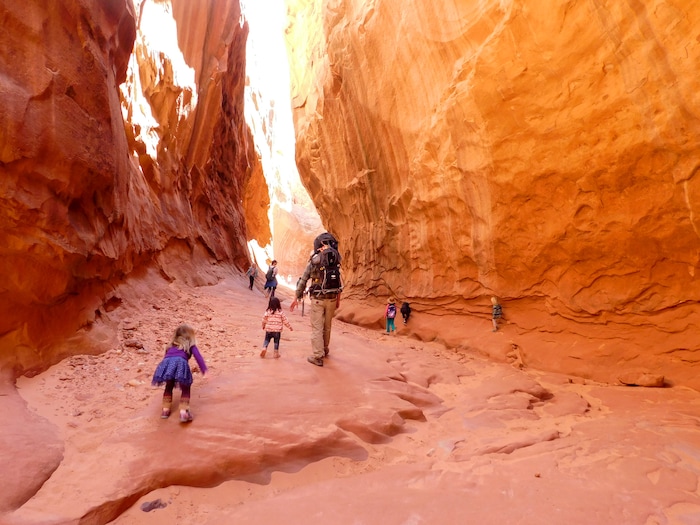(Erin Alberty|The Salt Lake Tribune) Children play in Leprechaun Canyon on April 29, 2017.