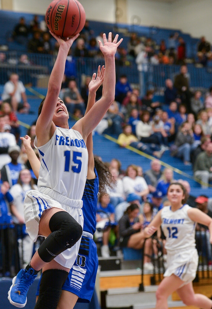(Leah Hogsten  |  The Salt Lake Tribune)Fremont defeated Bingham 61-47 to win the 6A High School Girls' Basketball Tournament title at SLCC in Taylorsville,Saturday, Feb. 24, 2018. 