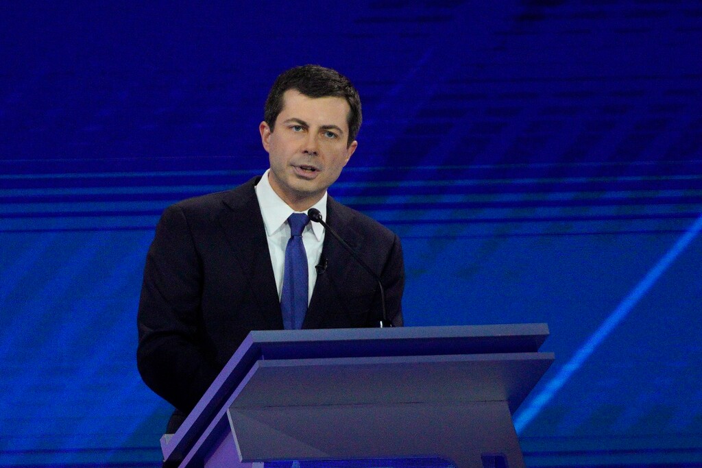 South Bend Mayor Pete Buttigieg responds to a question Thursday, Sept. 12, 2019, during a Democratic presidential primary debate hosted by ABC at Texas Southern University in Houston. (AP Photo/David J. Phillip)