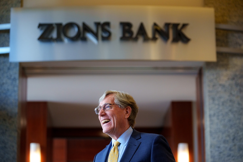 (Trent Nelson  |  The Salt Lake Tribune) Scott Anderson, former president and CEO of Zions Bank, in Salt Lake City on Tuesday, April 2, 2024. Anderson retired at the beginning of April.