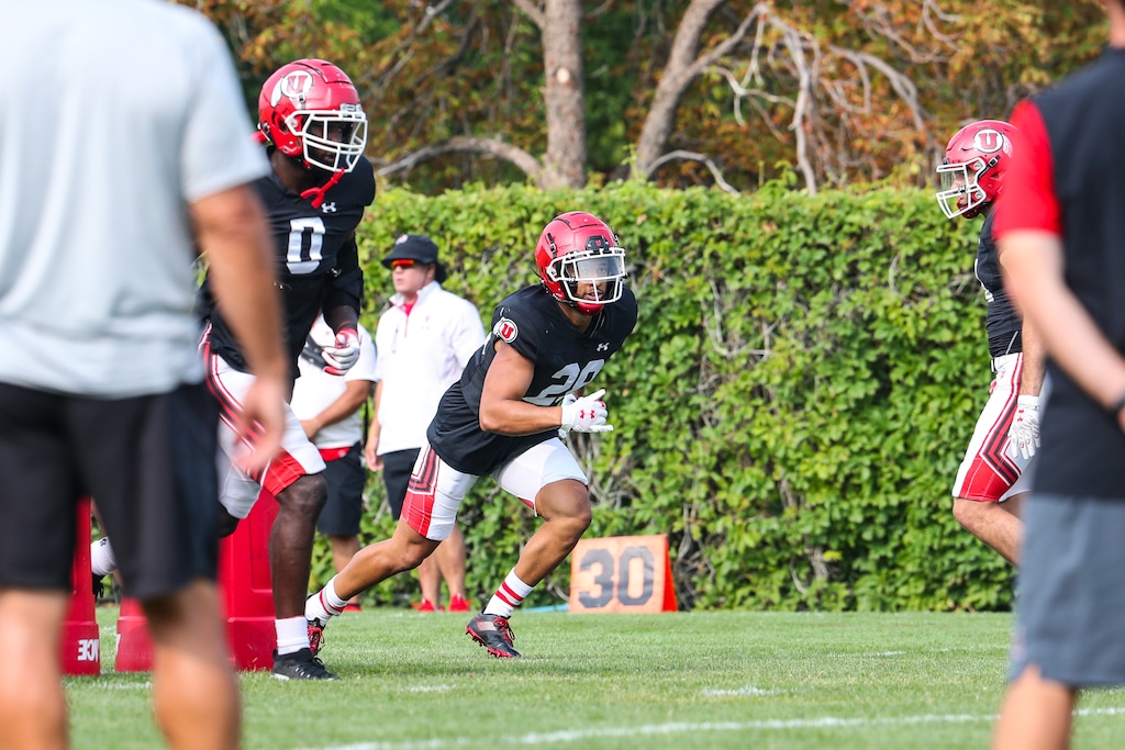 (Kory Mortensen | Utah Athletics) Safety Brandon McKinney played in 44 games over four seasons at Washington before transferring to Utah. The senior is battling for a starting job with the Utes in fall camp.