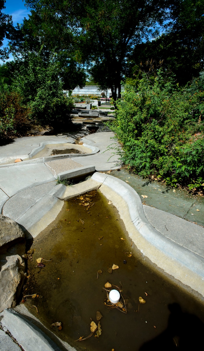 Steve Griffin  |  The Salt Lake Tribune


The closed Seven Canyons Fountain at Liberty Park in Salt Lake City Thursday July 20, 2017. 