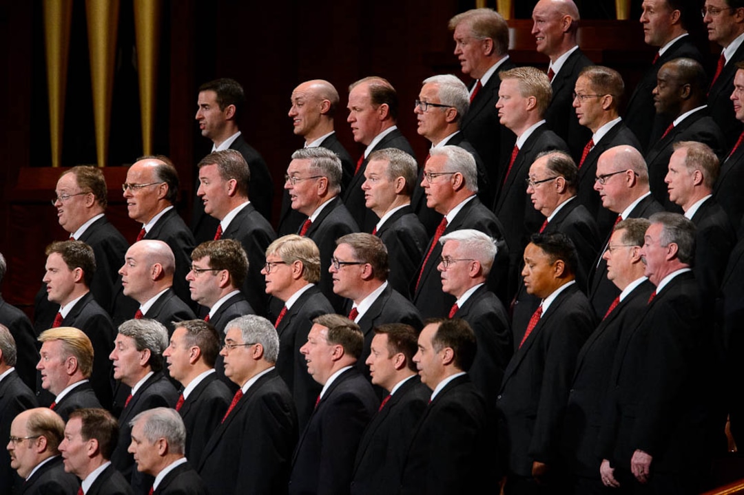 (Trent Nelson  |  The Salt Lake Tribune)  The Tabernacle Choir at Temple Square during the morning session of the189th Annual General Conference of The Church of Jesus Christ of Latter-day Saints in Salt Lake City on Sunday April 7, 2019.