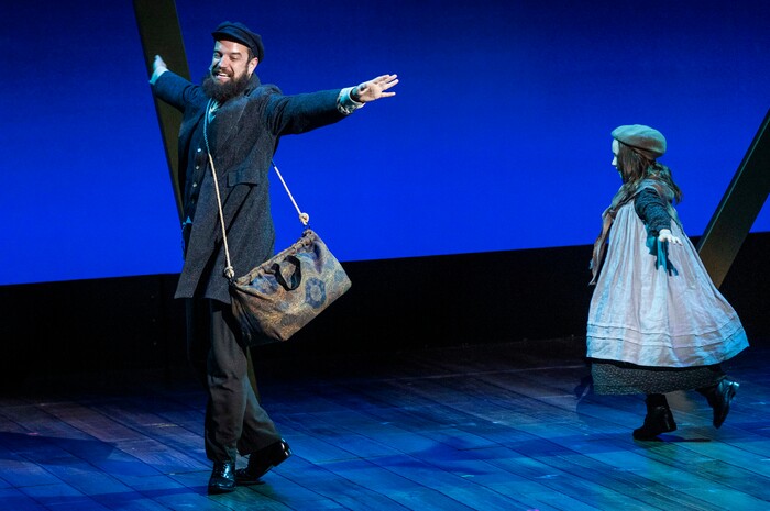 (Rick Egan | The Salt Lake Tribune) Aaron Galligan-Stierle plays Tateh and Zoe Galligan-Stierle plays the Little Girl, in "Ragtime" at the Utah Shakespeare Festival in Cedar City, on Saturday, July 3, 2021.