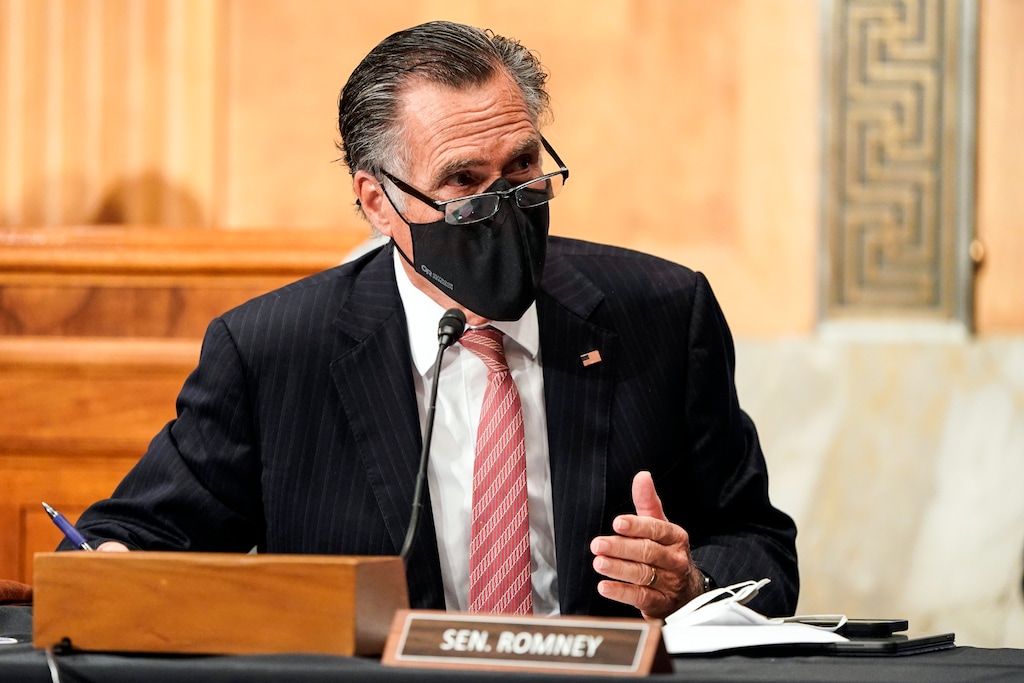 (Joshua Roberts | Pool via AP) Sen. Mitt Romney, R-Utah, questions Homeland Security Secretary nominee Alejandro Mayorkas during his confirmation hearing in the Senate Homeland Security and Governmental Affairs Committee on Jan. 19, 2021. Romney is more influential now, in a Democratically controlled federal government, than any other Utahn in Washington.