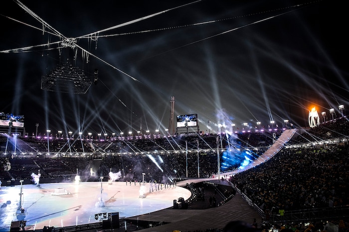(Chris Detrick | The Salt Lake Tribune) The PyeongChang 2018 Olympic Winter Games Closing Ceremony at Olympic Stadium Sunday, Feb. 25, 2018.