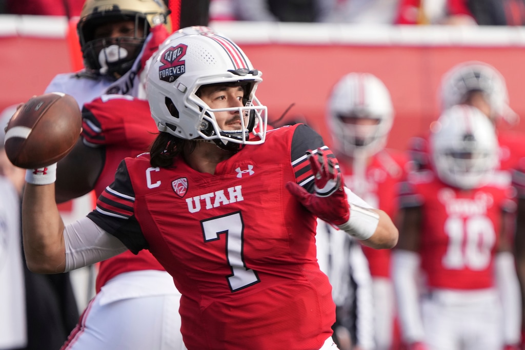 (George Frey | AP) Utah Utes quarterback Cam Rising met Ty Jordan when the running back visited campus for a recruiting trip in November 2019. That day, the quarterback promised Jordan they would get their team to a Rose Bowl.