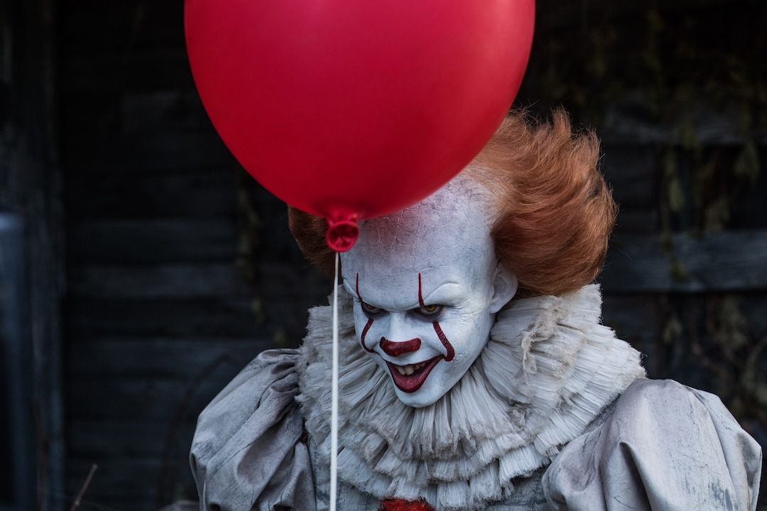 (Brooke Palmer  |  Warner Bros. Pictures) Pennywise (Bill Skarsgard), a clown that terrorizes children in a Maine town, is the central figure of "It," based on the Stephen King book.