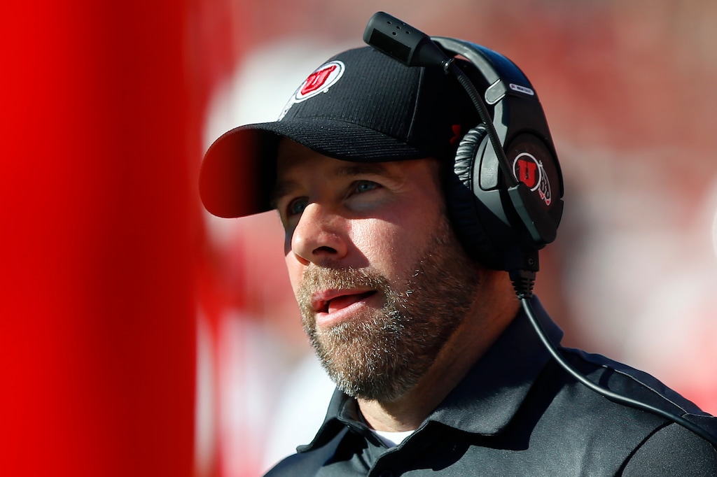 (Rick Bowmer | AP file photo) In this Saturday, Sept. 14, 2019 file photo, Utah defensive coordinator Morgan Scalley looks on in the second half of an NCAA college football game against Idaho State in Salt Lake City. Utah defensive coordinator Morgan Scalley will remain on staff but will take a pay cut and must undergo diversity training after being suspended for using a racial slur in a 2013 text message. Utah announced Wednesday, July 1, 2020 that Scalley will participate in diversity and inclusion education and have his salary cut from $1.1 million to $525,000.