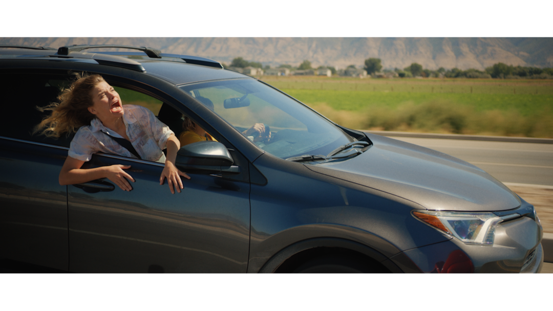 (Decal) Blake (Mallory Everton, left) and Jamie (Whitney Call) are sisters on a road trip during the early days of the COVID-19 pandemic, in the comedy "Stop and Go," which Call and Everton wrote, and Everton and Stephen Meek (Call's husband) directed.