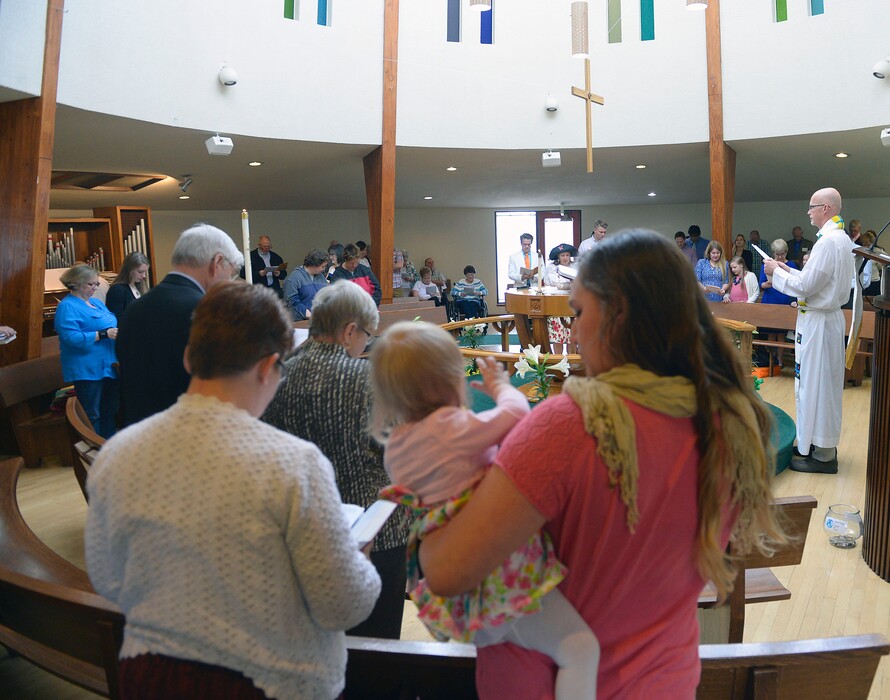 Al Hartmann  |  The Salt Lake Tribune 
In this file photo. members of the Mount Tabor Lutheran Church sing "Christ Is Risen" at Easter service in Salt Lake City.