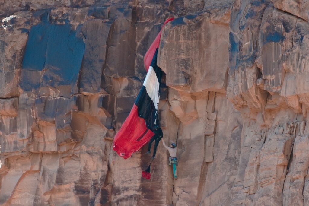 (Courtesy file photo) River Barry rescues a badly-injured BASE jumper in Moab in 2022.