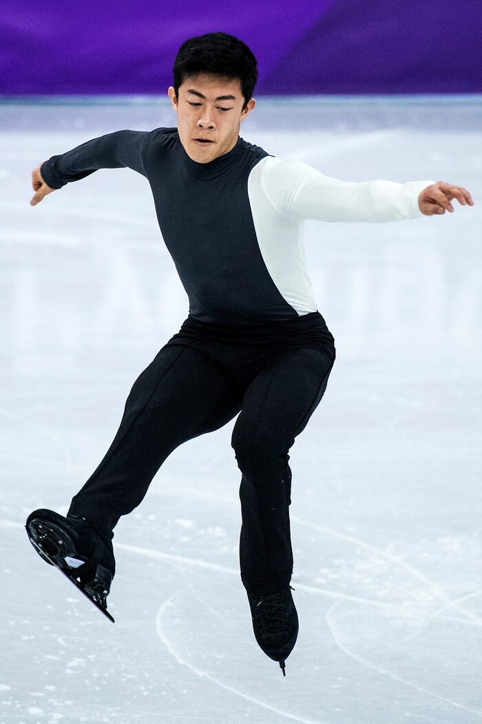 (Chris Detrick  |  The Salt Lake Tribune)  Salt Lake City's Nathan Chen competes in the Men Single Skating Short Program at Gangneung Ice Arena during the Pyeongchang 2018 Winter Olympics Friday, Feb. 16, 2018. Chen finished with a score of 82.27.