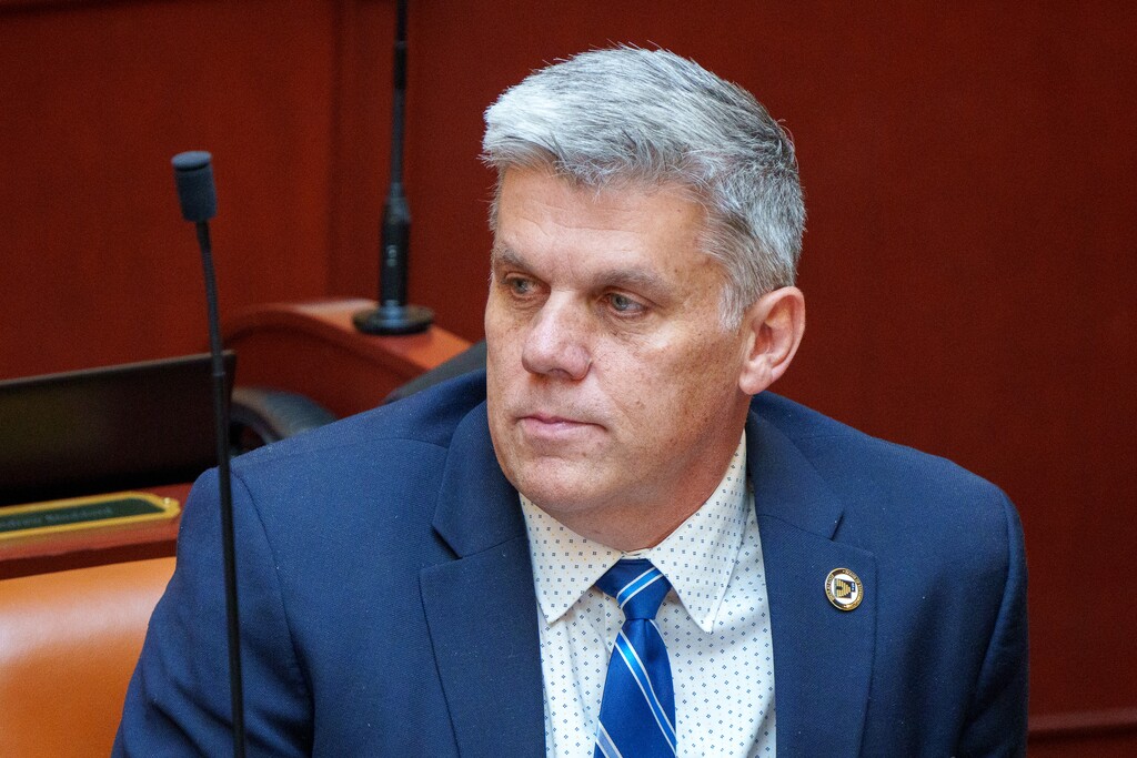(Trent Nelson  |  The Salt Lake Tribune) Rep. Phil Lyman, R-Blanding, at the Capitol in Salt Lake City on Tuesday, Feb. 7, 2023. Lyman announced Monday that he is running for governing in Utah's 2024 gubernatorial election.