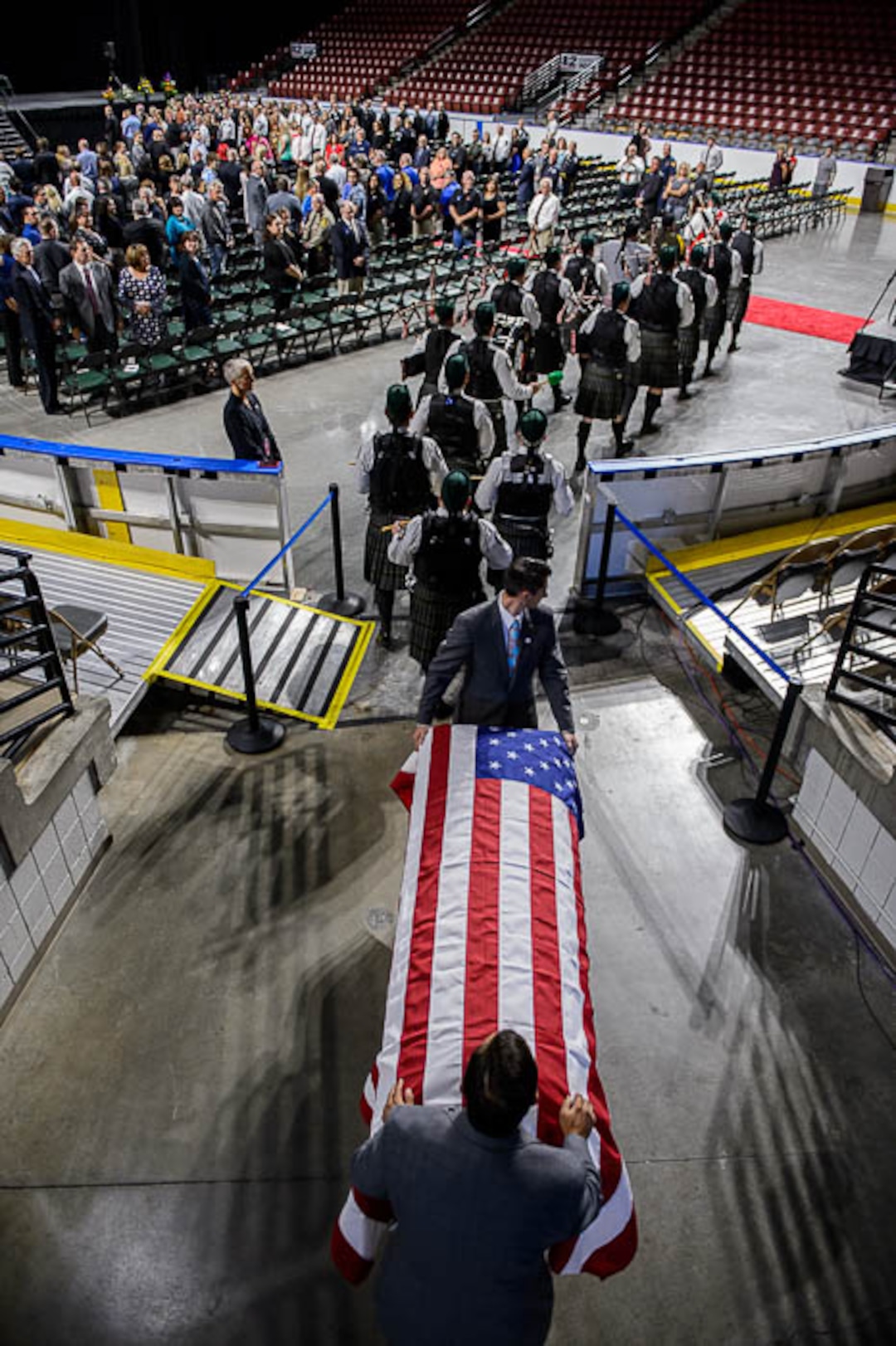 (Trent Nelson | The Salt Lake Tribune)  Funeral services for Jill Robinson, a West Valley City code-enforcement officer killed on the job last week. The service took place at the Maverik Center in West Valley City on Friday Aug. 17, 2018.