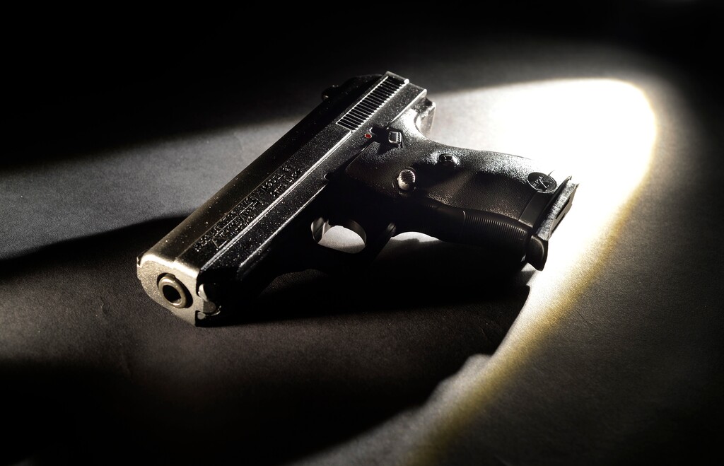 (Scott Sommerdorf | Tribune file photo) A Hi-Point 9mm - the type of gun that killed West Jordan P.D. Officer Ron Wood, photographed, February 17, 2017.