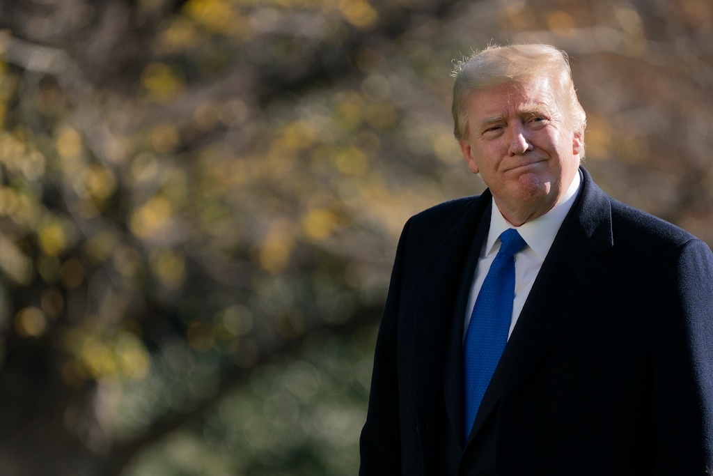 (Patrick Semansky | AP file photo) President Donald Trump walks on the South Lawn of the White House in Washington, Sunday, Nov. 29, 2020, after stepping off Marine One. Trump is returning from Camp David.