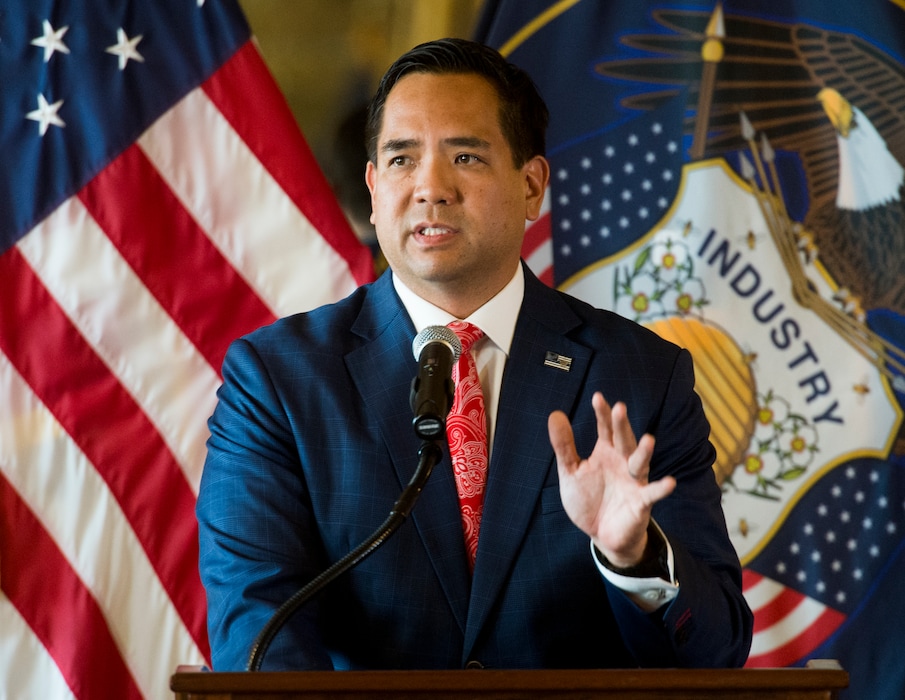 (Rick Egan | Tribune file photo) Attorney General Sean Reyes speaks during a news conference on Aug. 21, 2018.