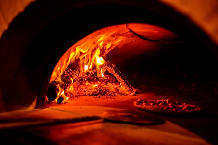 (Trent Nelson  |  The Salt Lake Tribune)The pizza oven at Emigration Brewing, a new pizza and small plates restaurant in Salt Lake City's Emigration Canyon, on Tuesday Dec. 10, 2019.