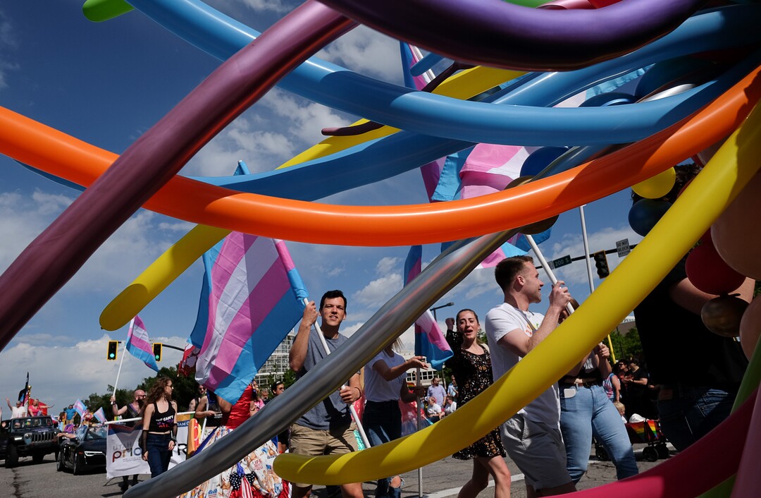 (Francisco Kjolseth  |  The Salt Lake Tribune)  Thousands participate in the Utah Pride Parade in Salt Lake City on Sunday June 2, 2019.