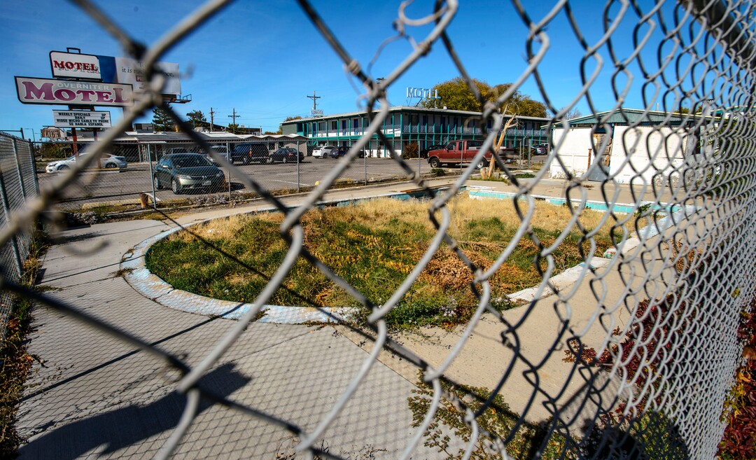 (Steve Griffin  |  The Salt Lake Tribune)   The Overniter Motel at 1500 west North Temple in Salt Lake City Monday October 23, 2017. Salt Lake City's Redevelopment Agency has proposed a $4 million loan to buy the and replace it with a development that includes affordable housing, part of a broader plan to create more than 750 affordable units using $22 million set aside by the City Council. 