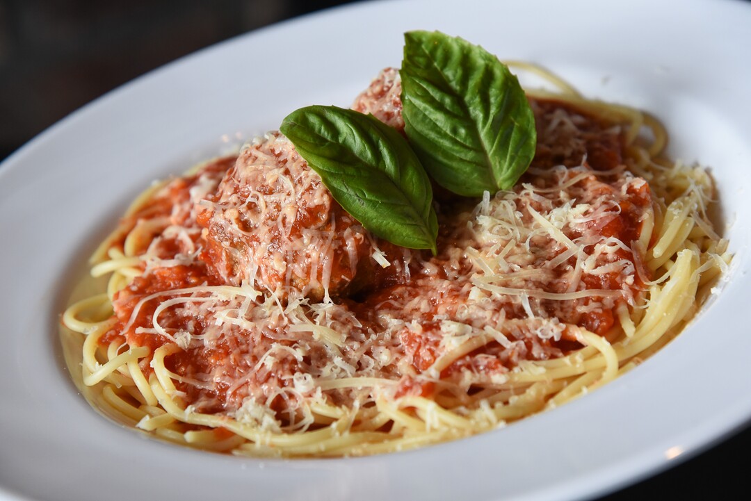 (Francisco Kjolseth  |  The Salt Lake Tribune)  The spaghetti with meatballs from Wicked Peel Pizza Kitchen in Riverton.