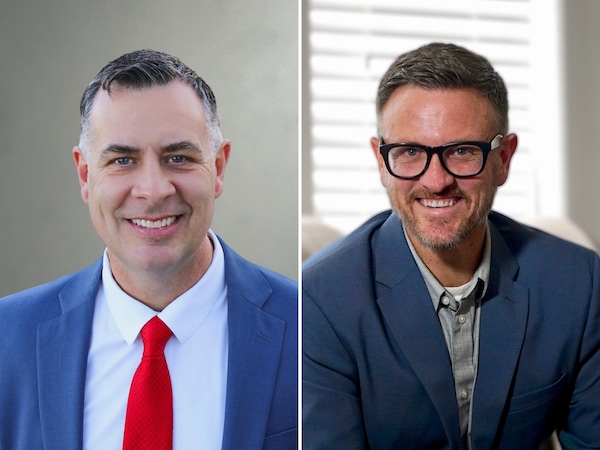 (Campaign photos) John Taylor, left, and Brandon Young, candidates for the 2026 House District 14 election.