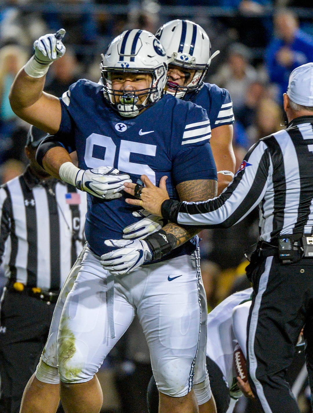 Leah Hogsten  |  The Salt Lake Tribune  as Brigham Young University hosts Hawaii at Lavell Edwards Stadium in Provo, Saturday Oct. 13, 2018. 