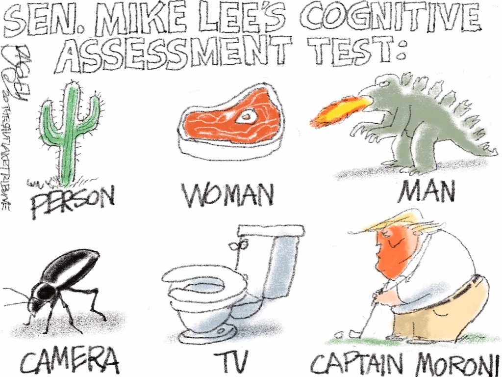 (Pat Bagley | The Salt Lake Tribune) This cartoon, titled "Captain Lunacy," appears in The Salt Lake Tribune on Friday, Oct. 30, 2020.