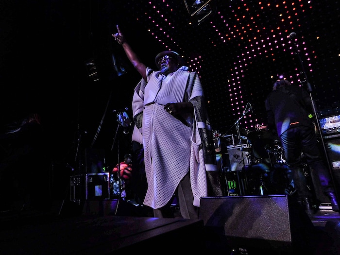 (Erin Alberty | The Salt Lake Tribune) George Clinton and Parliament Funkadelic perform for Outdoor Retailer show attendees at a party Jan. 25, 2018 in the Temple Nightclub in Denver.