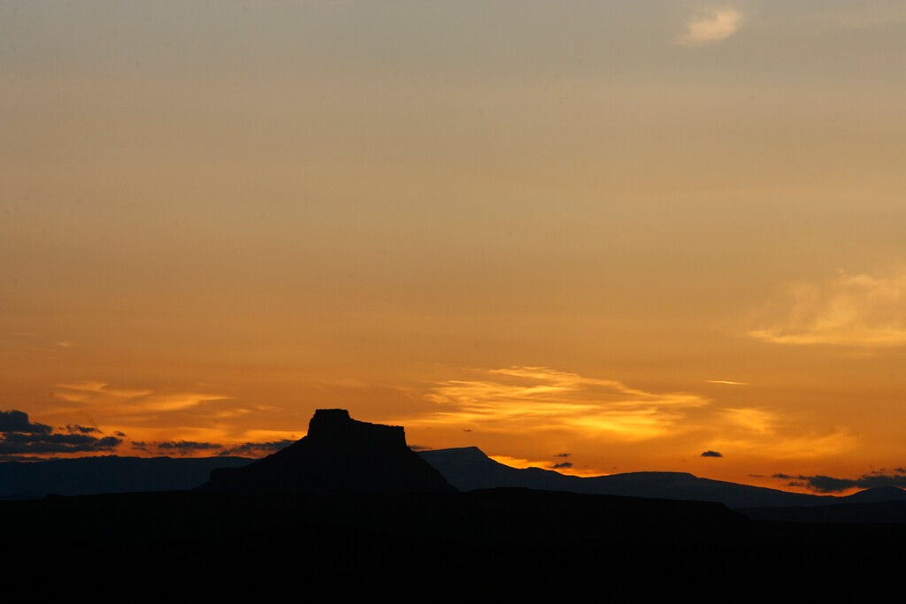 Rick Egan | The Salt Lake Tribune
The sun sets behind Factory Butte, near Hanksville, Utah, Wednesday, May 19, 2010.