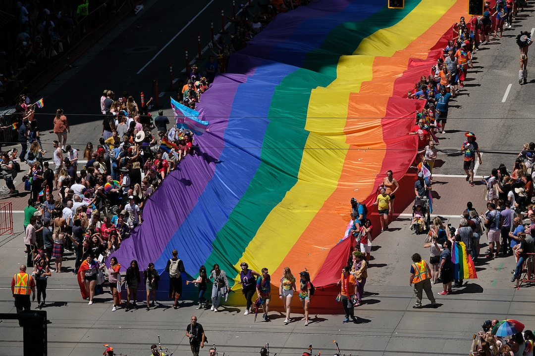 (Francisco Kjolseth  |  The Salt Lake Tribune)  Thousands participate in the Utah Pride Parade in Salt Lake City on Sunday June 2, 2019.
