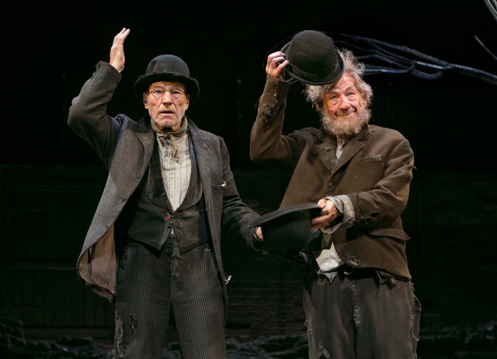 (Sara Krulwich | The New York Times)

Patrick Stewart, left, and Ian McKellen in Samuel Beckett's "Waiting For Godot" at the Cort Theater in New York, Oct. 25, 2013.