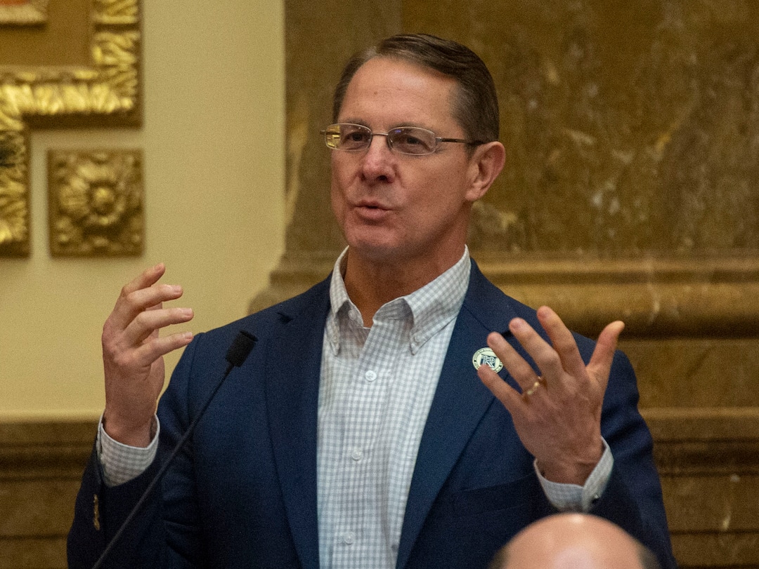 (Rick Egan  |  The Salt Lake Tribune)  Rep. Ken Ivory comments on a bill, late in the evening, on the final day of the 2019 legislature, Thursday, March 14, 2019. 