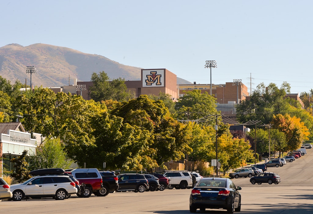 (Chris Samuels | The Salt Lake Tribune) Judge Memorial Catholic High School sits on 1100 East in Salt Lake City, Wednesday, Oct. 12, 2022. The private school and others in the state could benefit from a proposed voucher program being debated by Utah lawmakers during the 2023 session.