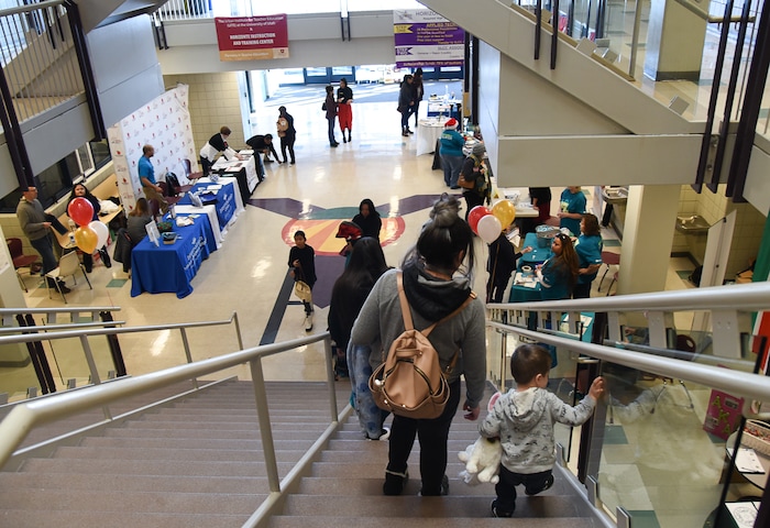 (Francisco Kjolseth  |  The Salt Lake Tribune)  Salt Lake City hosts a Winter De-Stressor Festival at the Horizonte Instruction and Training Center in Salt Lake on Saturday, Dec. 15, 2018. The event helped families identify and locate services or programs available for youths between Christmas and New Years.