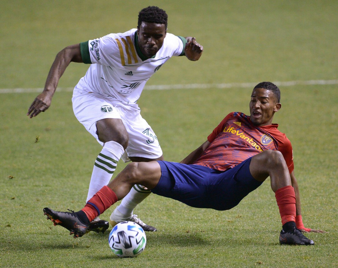 (Leah Hogsten  |  The Salt Lake Tribune) as Real Salt Lake hosts the Portland Timbers, Oct. 14, 2020.