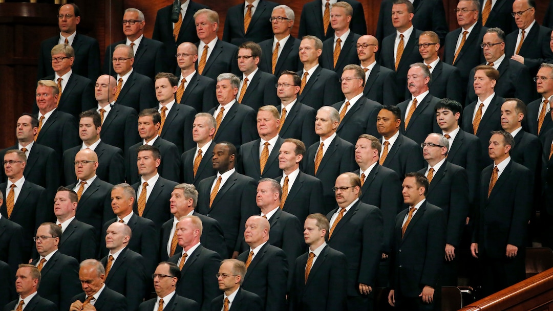(Rick Bowmer | AP) Members of The Tabernacle Choir at Temple Square look on during The Church of Jesus Christ of Latter-day Saints' twice-annual church conference Saturday, Oct. 5, 2019, in Salt Lake City. President Russell M. Nelson has rolled out a dizzying number of policy changes during his first two years at the helm of the faith, leading to heightened anticipation for what he may announce at this weekend's conference in Salt Lake City.