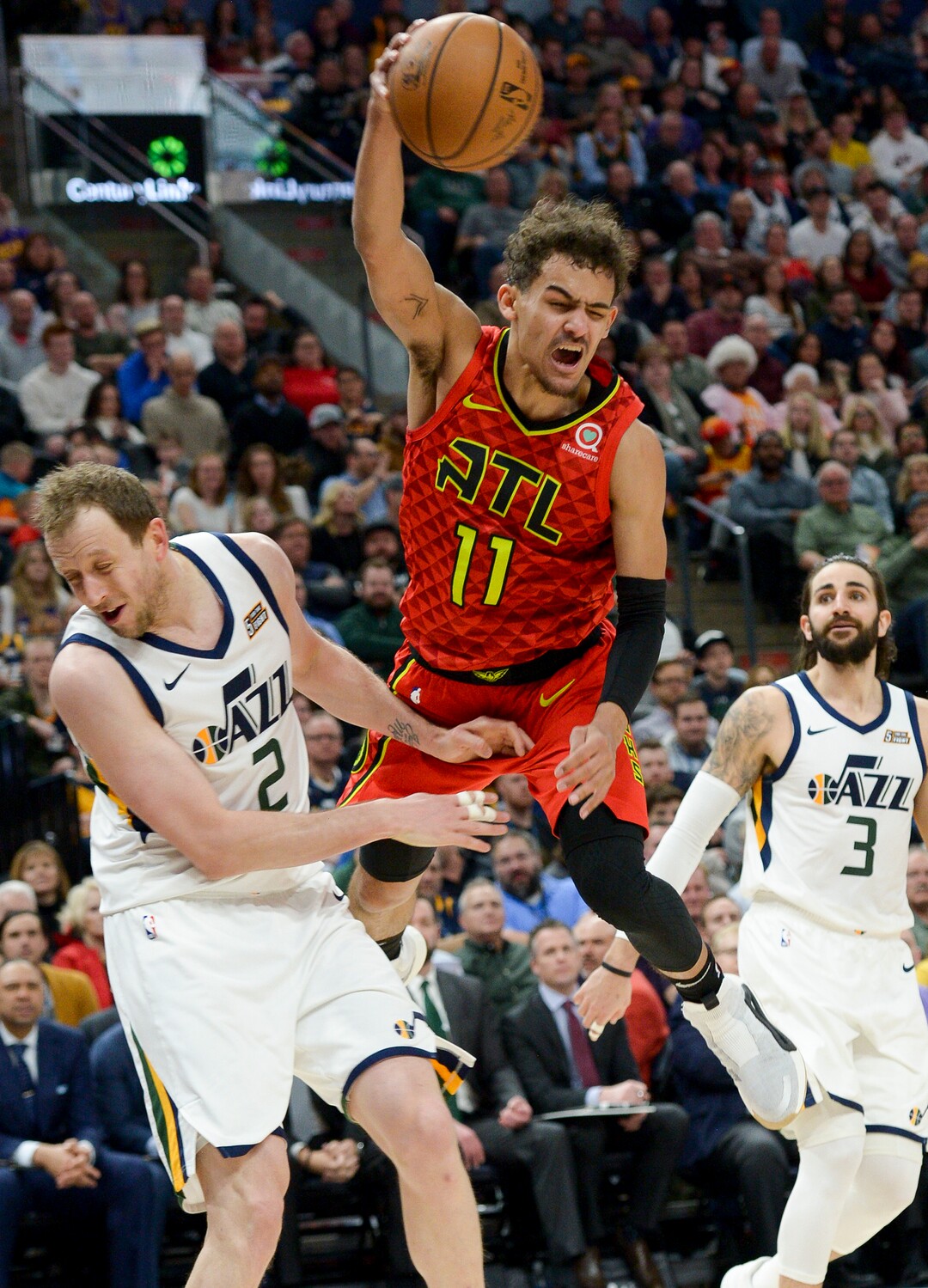 Leah Hogsten  |  The Salt Lake Tribune  The Utah Jazz defeated the Atlanta Hawks, 128-112  at Vivint Smart Home Arena, Feb. 1, 2019. 